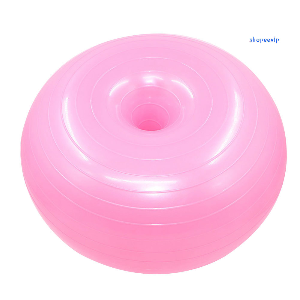 Bóng Bơm Hơi Hình Bánh Donut 50cm Hỗ Trợ Tập Yoga