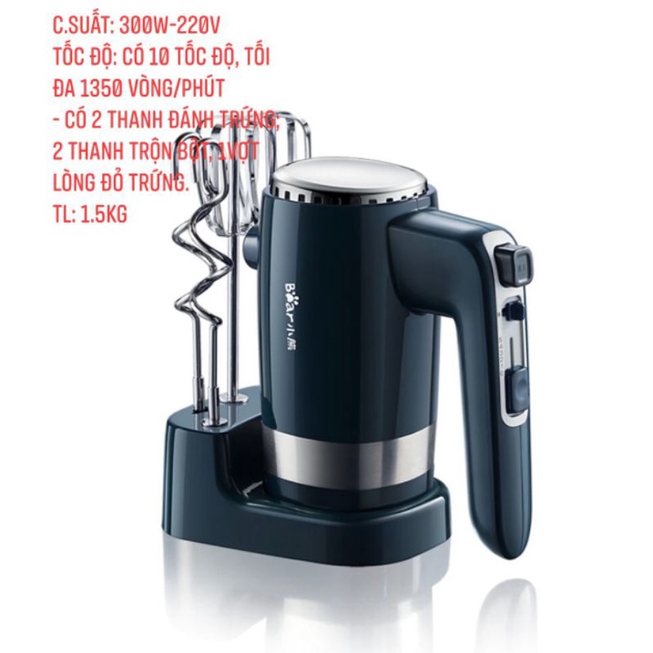 Máy Đánh Trứng Trộn Bột Cầm Tay Bear DDQ-B02L1