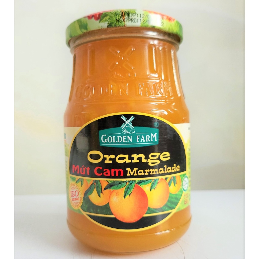 [Lọ 450g] MỨT CAM [VN] GOLDEN FARM Orange Marmalade (halal)