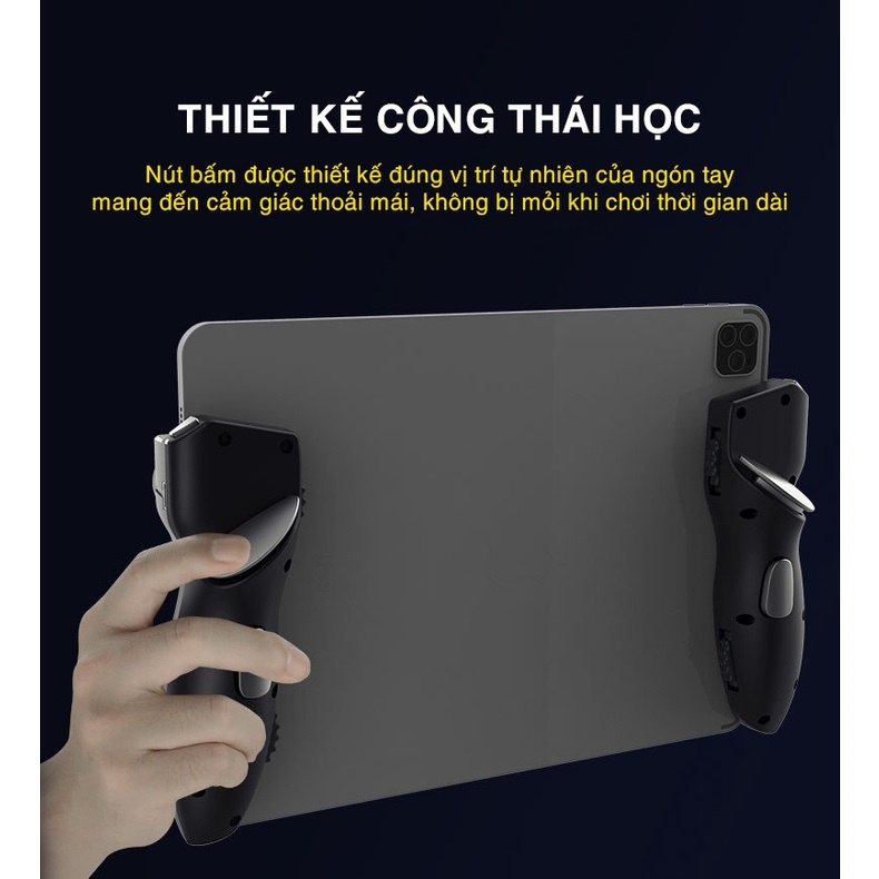 Tay cầm chơi game cho iPad máy tính bảng  AKPAD-8K hỗ trợ auto tap 6 ngón chơi game PUBG FreeFire FPS, tay cầm chơi game