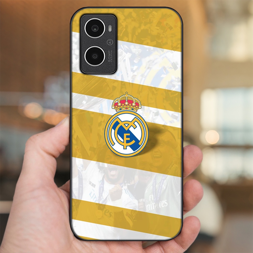 Ốp lưng Oppo A96 4G viền đen in hình Real Madrid