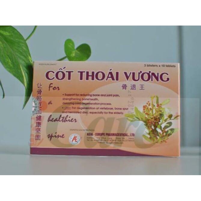 SẢN PHẨM HỖ TRỢ GIẢM ĐAU XƯƠNG KHỚP, BỔ KHỚP- CỐT THOÁI VƯƠNG