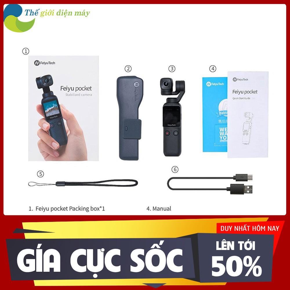 [ SALL OFF ] Máy quay cầm tay chống rung Gimbal Feiyu Pocket - Bảo hành 12 tháng - Shop Thế Giới Điện Máy .