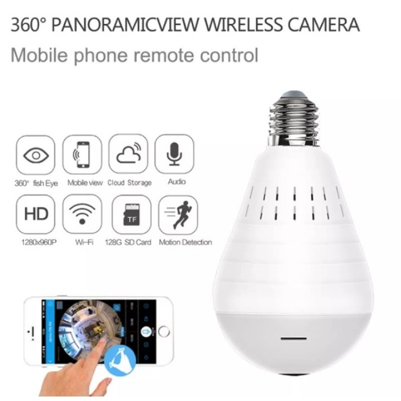 Kèm Thẻ 128G)Camera An Ninh Ip Wifi Panorama Hd 960P 360 Độ /Đàm Thoại Hai  Chiều | Shopee Việt Nam