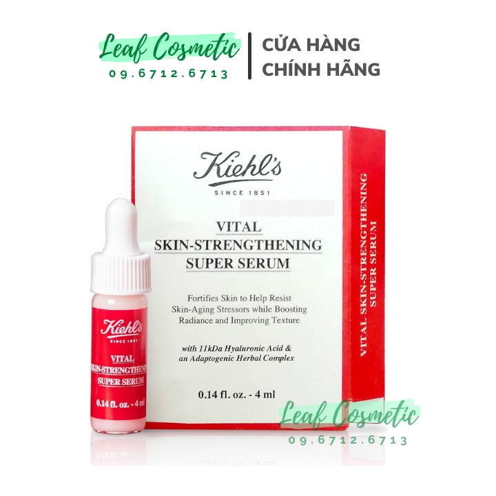 [ MỚI RA MẮT - 4ml ] Huyết thanh tăng cường độ săn chắc, chống lão hoá da Kiehl.s Vital Skin-Strengthening Super Serum