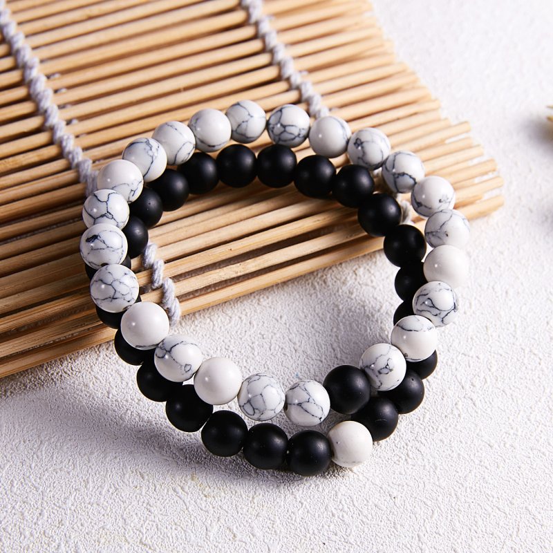 2 Vòng Tay Chuỗi Hạt Đá Tự Nhiên Cho Cặp Đôi