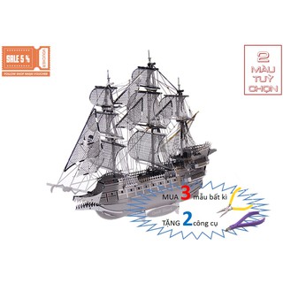 Mô Hình Lắp Ghép kim Loại 3D Tàu buồm Người Hà Lan Bay Flying Dutchman