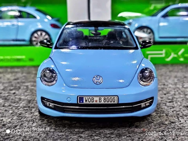 Xe Mô Hình Volkswagen Beetle 2013 1:24 Welly (Xanh)