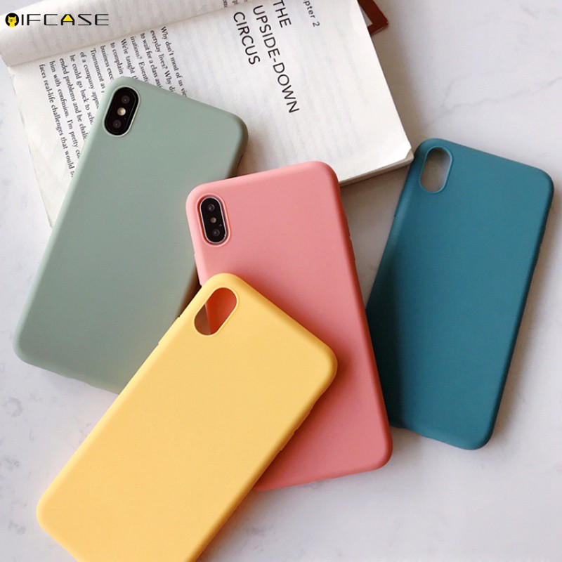 Xiaomi Mi 9 SE 9T Pro Pocophone F1 Phone Case Candy Color Colorful Plain Matte Fresh Simple Cute Solid Color Soft Silicone TPU Case Cover