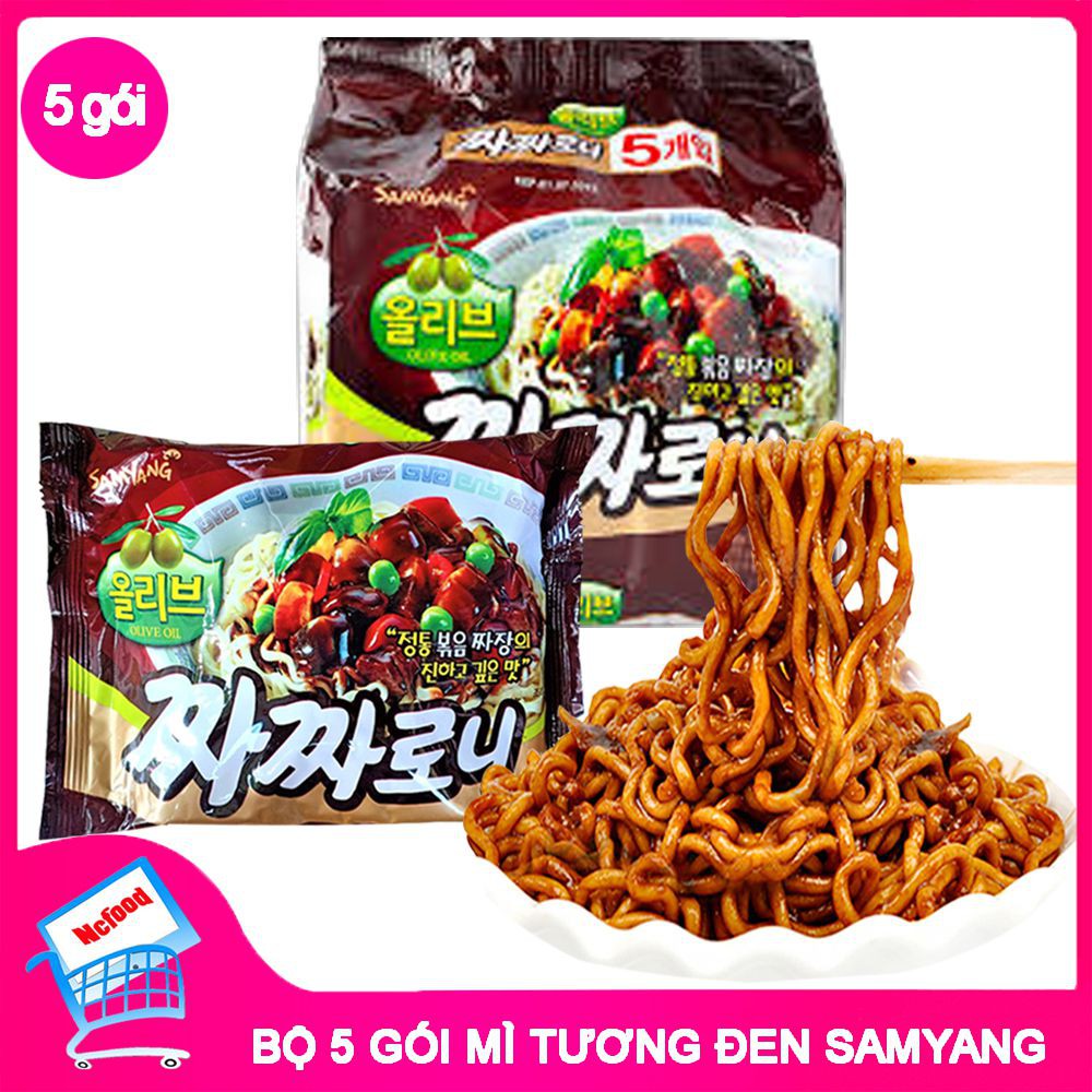 [Lốc 5 gói] Mì tương đen Samyang dầu Olive Hàn Quốc