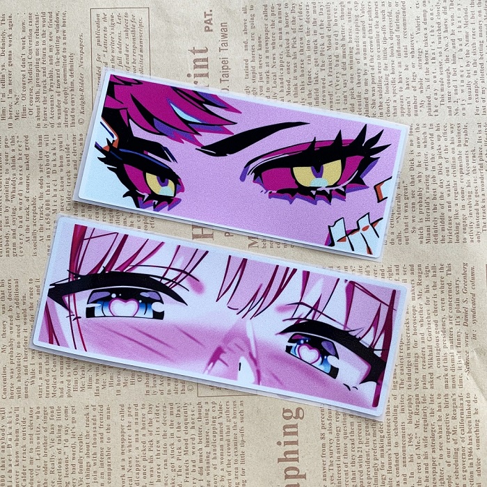 JDM Hai chiều Yeah cô gái Hình dán phản chiếu Màu hồng Vẻ đẹp Decal Jdm Xe máy Xe đạp Dán xe