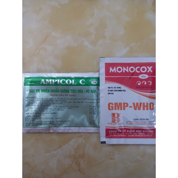 Sulfamono 10g- Đầu đen, ký sinh trùng đường máu, phân xanh phân nhớt vàng