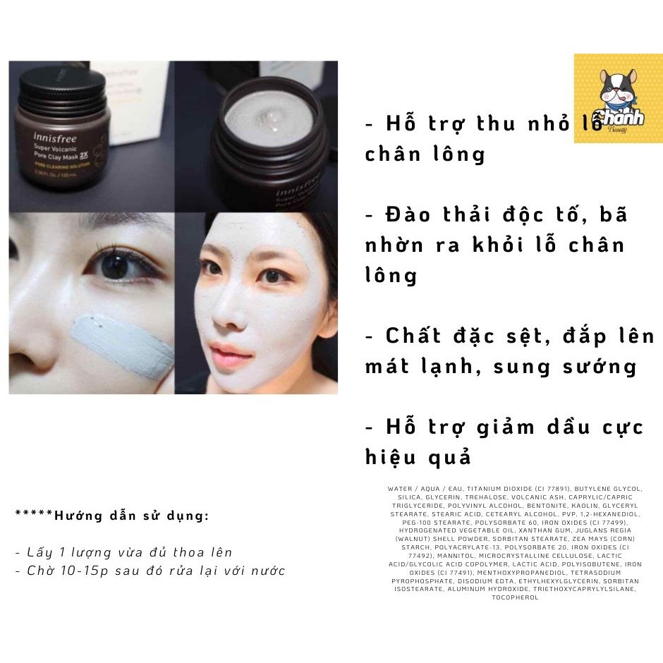 Nạ đất sét innisfree 2X