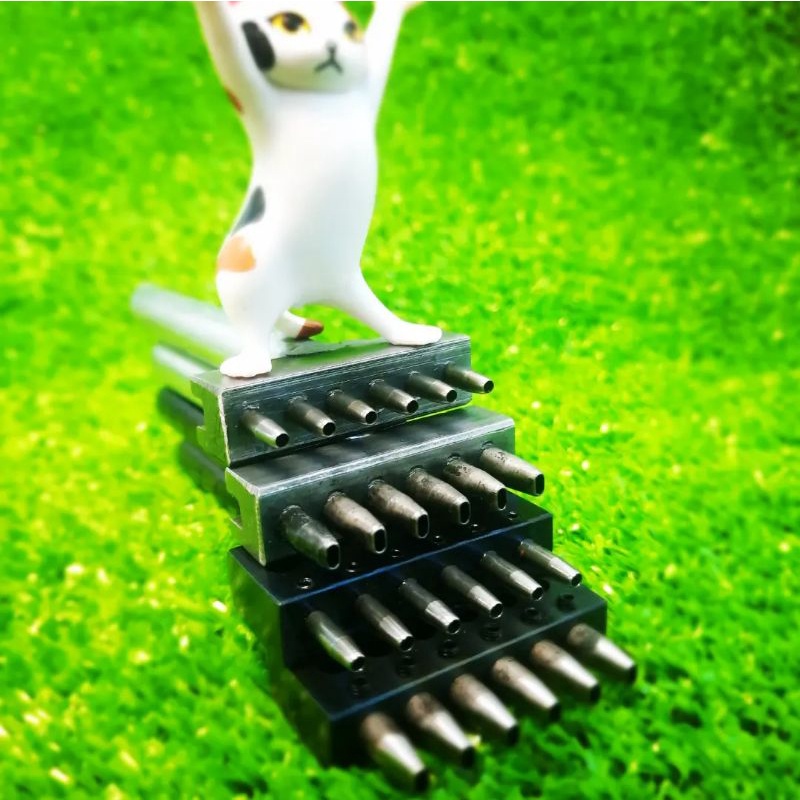 Đục lổ kim dây đồng hồ, Ovan, Tròn, khoảng cách 7mm dụng cụ làm da handmade