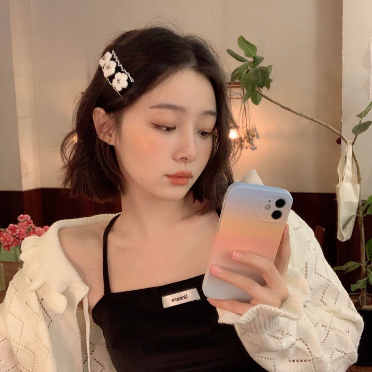 Kẹp Tóc Hình Hoa Trà Bằng Vải Dệt Kim Phong Cách Mới 2022