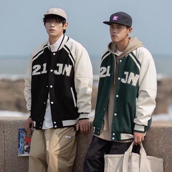 Áo khoác bomber dáng varisity, áo bomber nỉ hoodie zip nam nữ chất vải nỉ cao cấp 2 lớp MB015