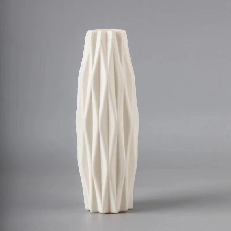 Lọ nhựa dẻo trang trí giả sứ gam màu pastel Dụng cụ cắm hoa decor phong cách vintage