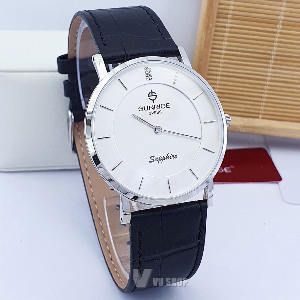 Đồng hồ nam SUNRISE DM737PWC Siêu mỏng Chính hãng