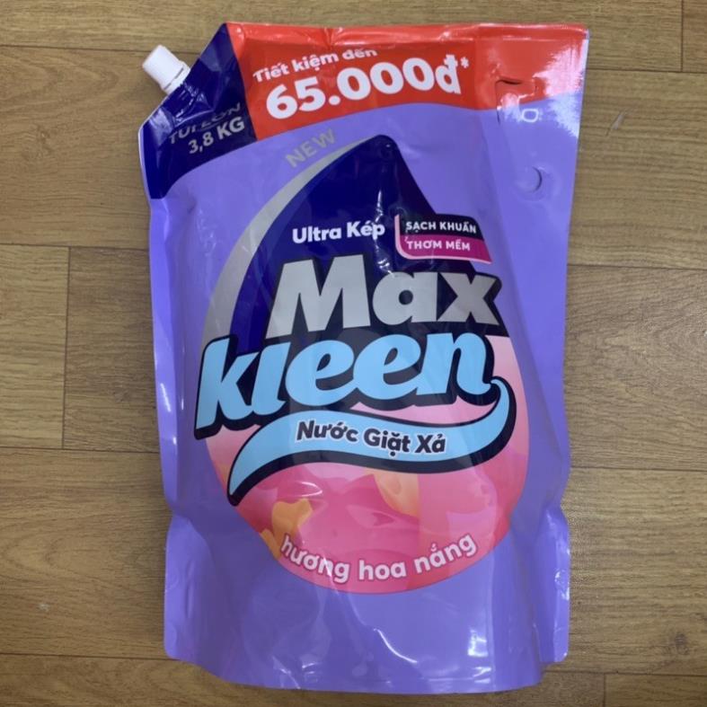 Túi Nước Giặt Xả MaxKleen Hương Nước Hoa Nắng 3,8kg