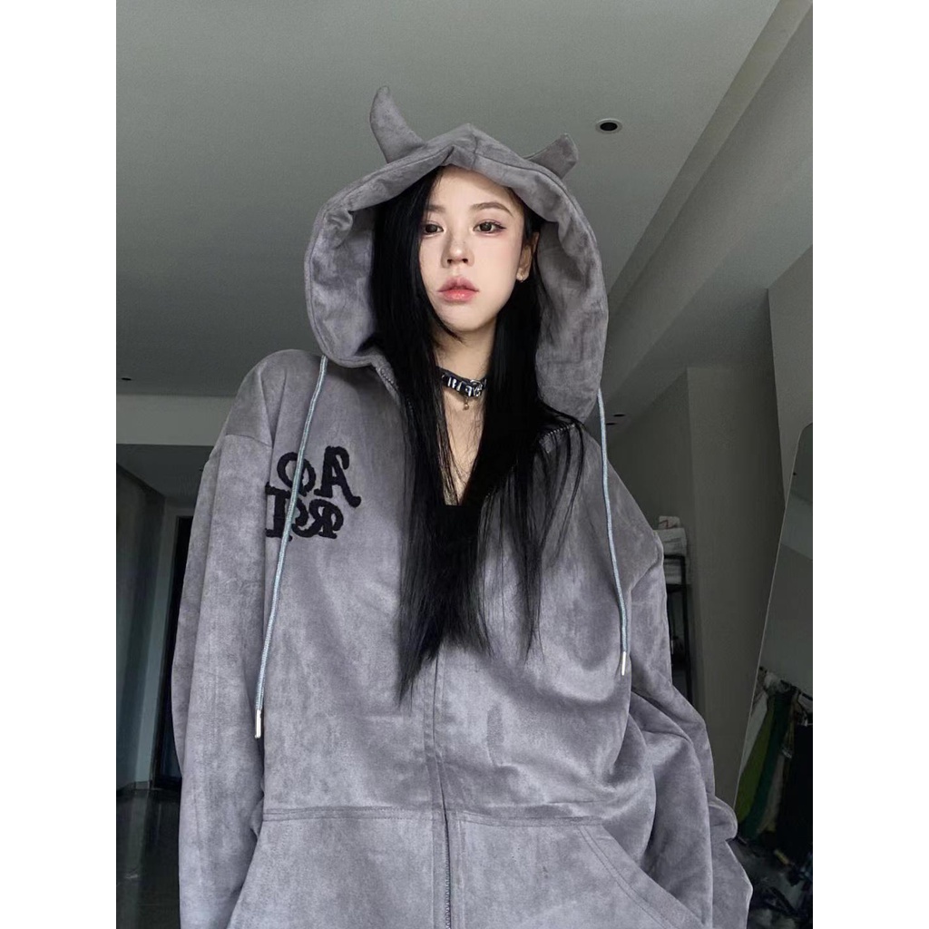 Áo Khoác Cardigan Tay Dài Có Khóa Kéo Phong Cách Hàn Quốc Thời Trang Thu Đông Mới 2022