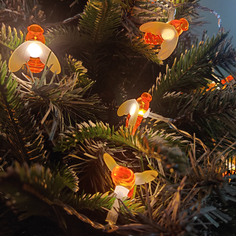 Dây đèn LED hình ong dùng trang trí