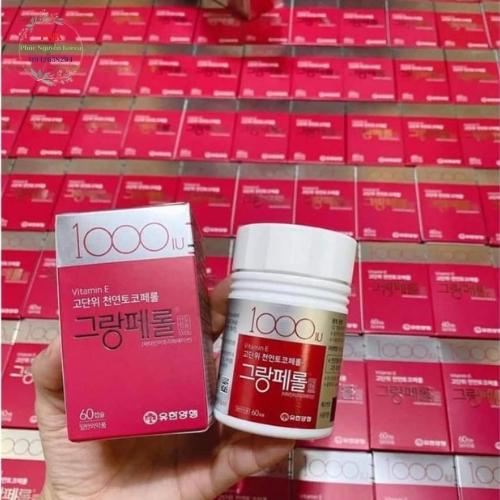 [Hàng Chính Hãng] Viên Uống Vitamin E 1000IU Hàn Quốc Hộp 60 Viên