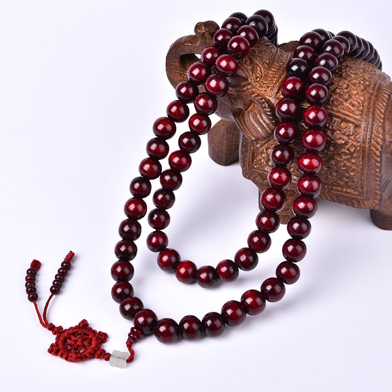 Vòng Tay Chuỗi 108 Hạt Gỗ May Mắn Thời Trang Cho Nam Nữ