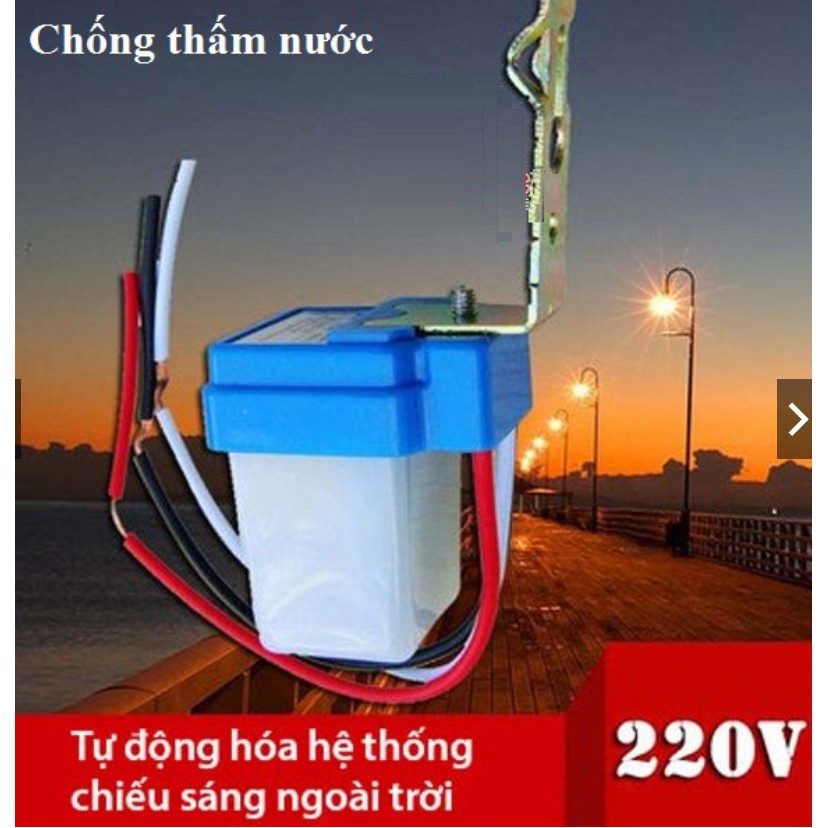 Công tắc cảm biến ánh sáng tự động bật tắt đèn ngoài trời AS10 AC220V 10A