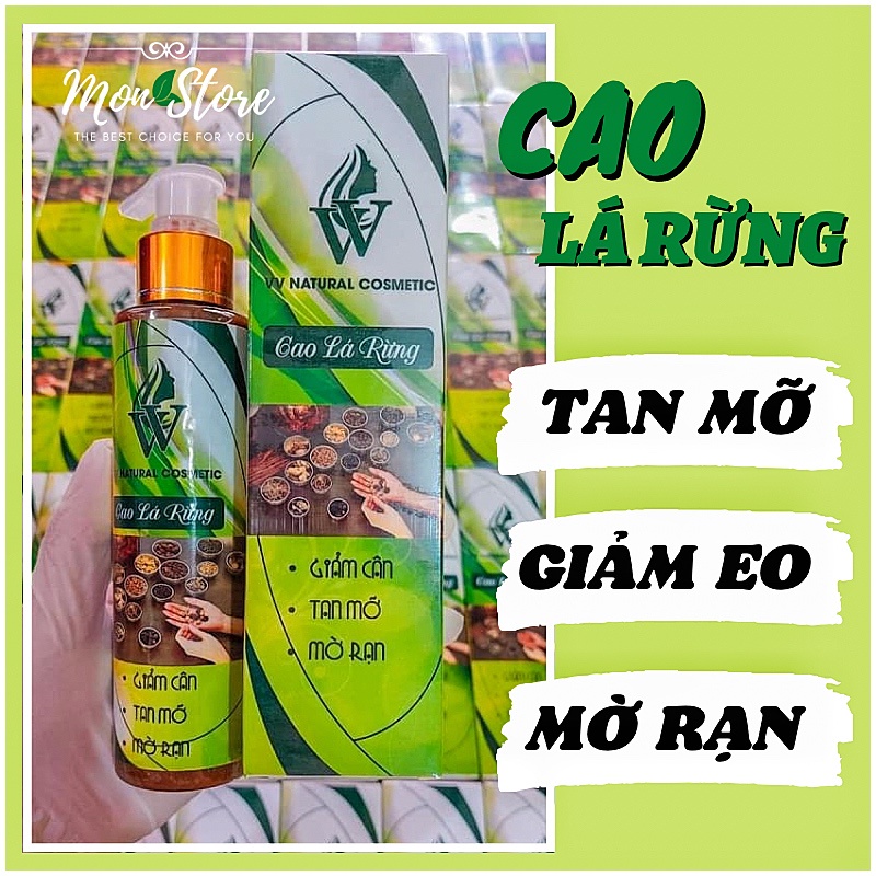 [Tặng thước dây] CAO LÁ RỪNG TAN MỠ VV Natural Cosmetic - giảm mỡ bụng nhanh, không gây nhờn rít