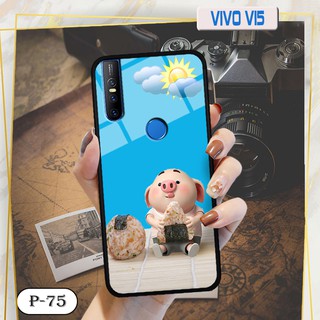 Ốp lưng kính 3D Vivo V15- hình cute