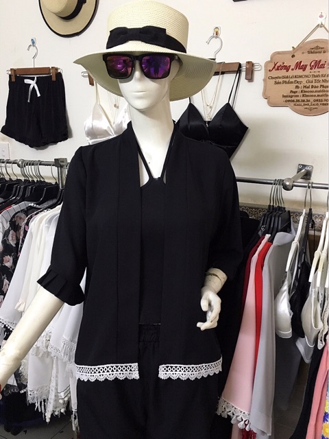 Kimono Tay Xếp Li_ Gấu Ren ❤️