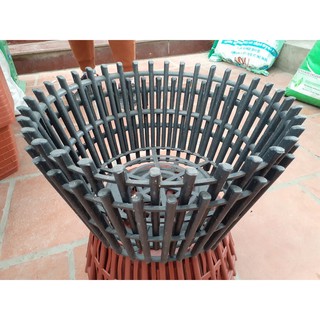 Bộ 10 chậu nhựa giả gỗ trồng lan phi 25