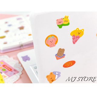 Sticker gấu cute WSTZ006 - mjstore