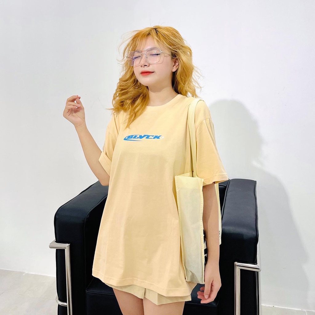 Áo thun Basic Logo - BLVCK Màu Kem - Trắng, 100% Cotton