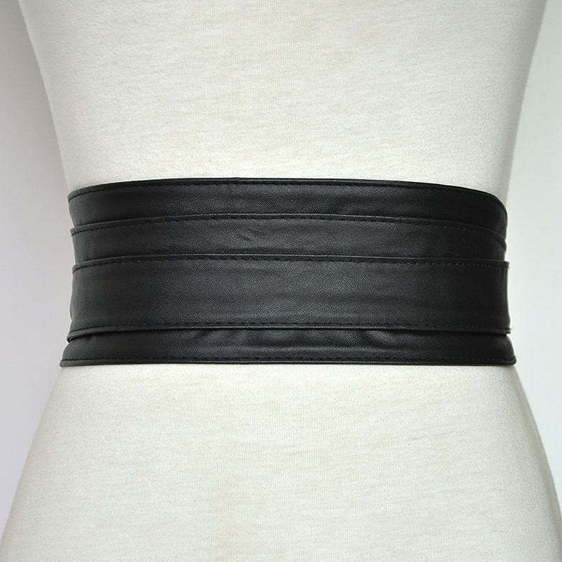 Đai Da Bản To Thần Thánh Phối Áo Sơ Mi Vest Áo Váy TL64