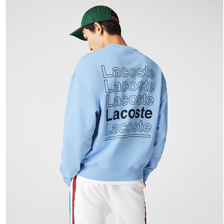 Áo Khoác Sweater Lacoste Cổ Tròn In Họa Tiết Cá Tính Cho Nam | Sh7294