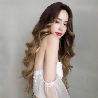 Tóc giả cao cấp💄freeship 💄tóc 2 mái omber cao cấp- tặng lưới chùm tóc