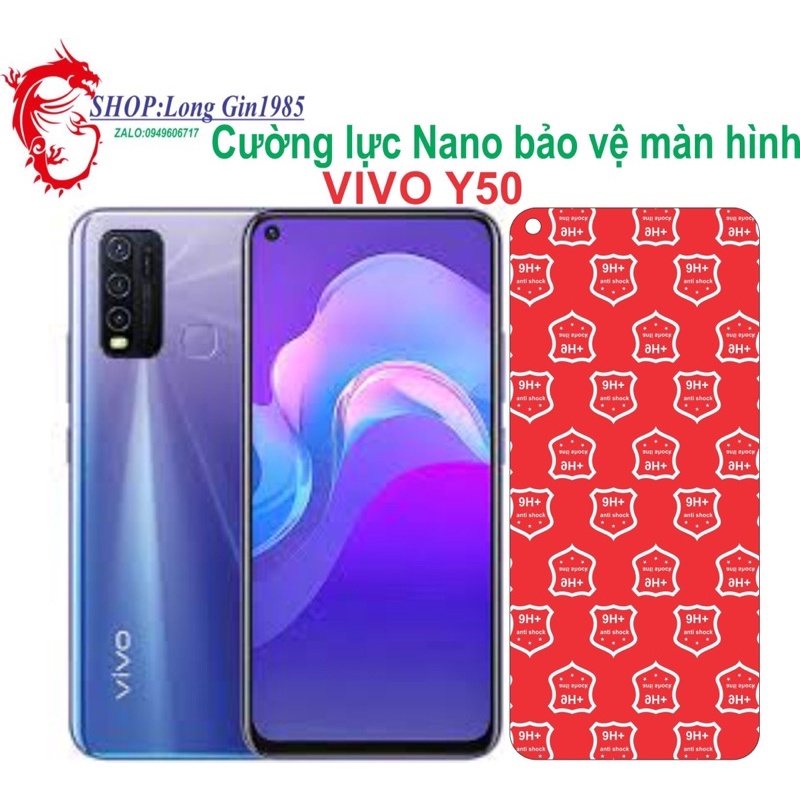 Vivo Y50 Cường lực Nano chống va đập chống trầy xước tốt