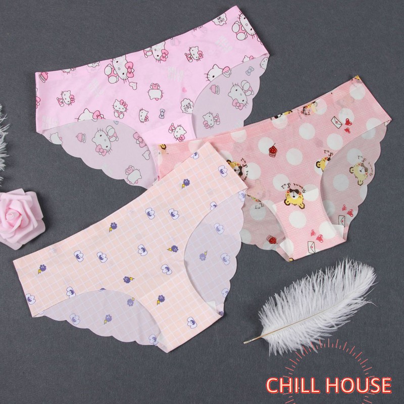 combo 5-10 Quần Lót Đúc Su Không Đường May Họa Tiết cute 015 - CHILLHOUSE