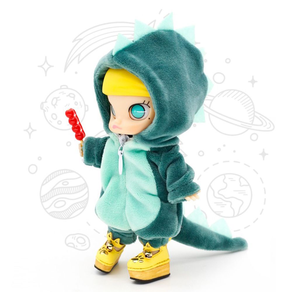 Áo liền quần hoạt hình/ khủng long dành cho búp bê đồ chơi BJD GSC YMY Molly 1/12 BJD Ob11 dùng làm quà tặng DIY