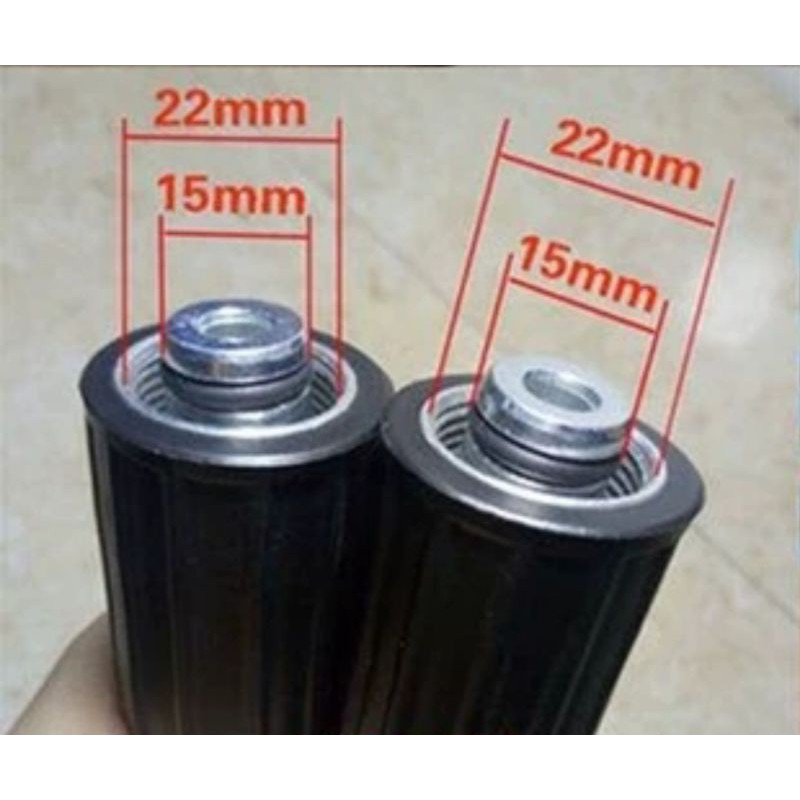 Dây rửa xe cao áp bố kẽm dài 15m ren 22