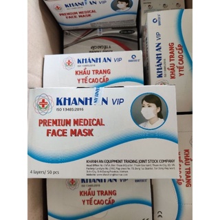 Khẩu trang khánh an hộp 50 cái vip loại 1 chuẩn xịn mịn không xù lông