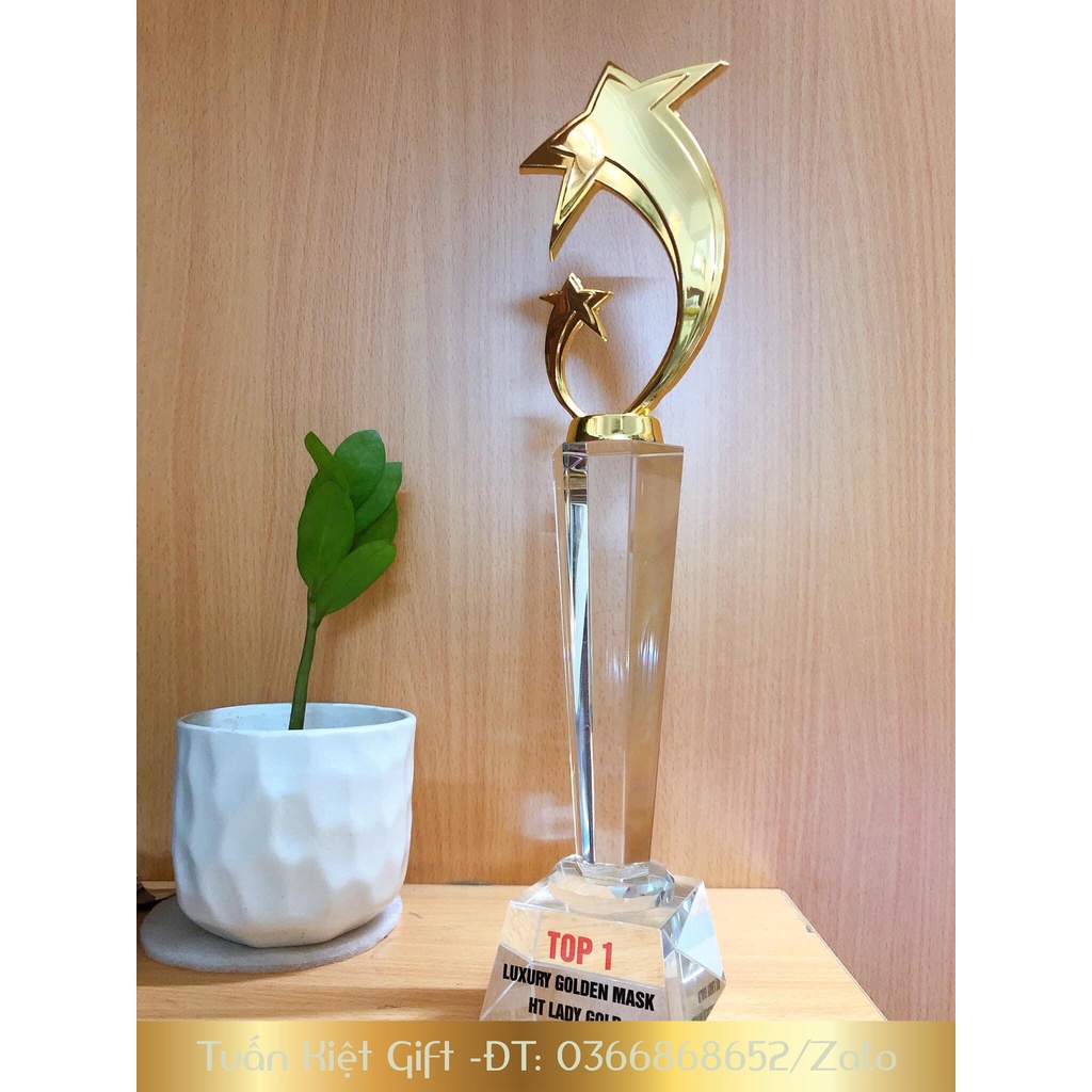 Cúp  Pha Lê Sao Đôi Mẫu Thân Cao