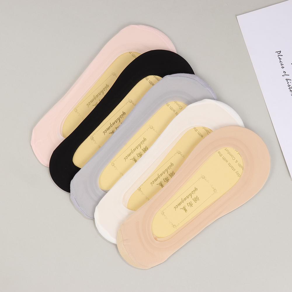 Vớ Thuyền Silicone Cổ Thấp Thấm Hút Mồ Hôi Chống Trượt