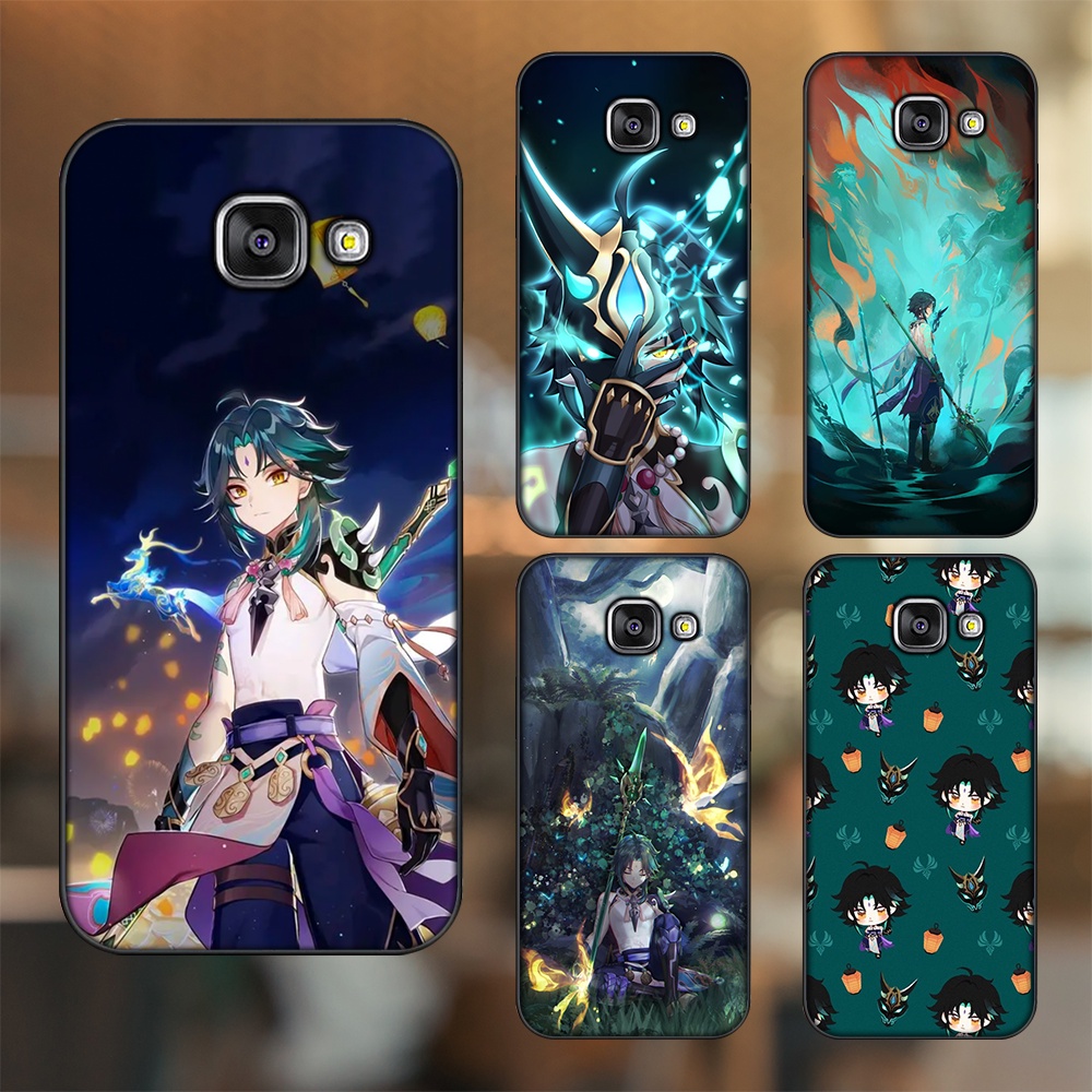 Ốp lưng Samsung A3 2016, A5 2016, A7 2016 viền đen in hình Xiao Genshin Impact