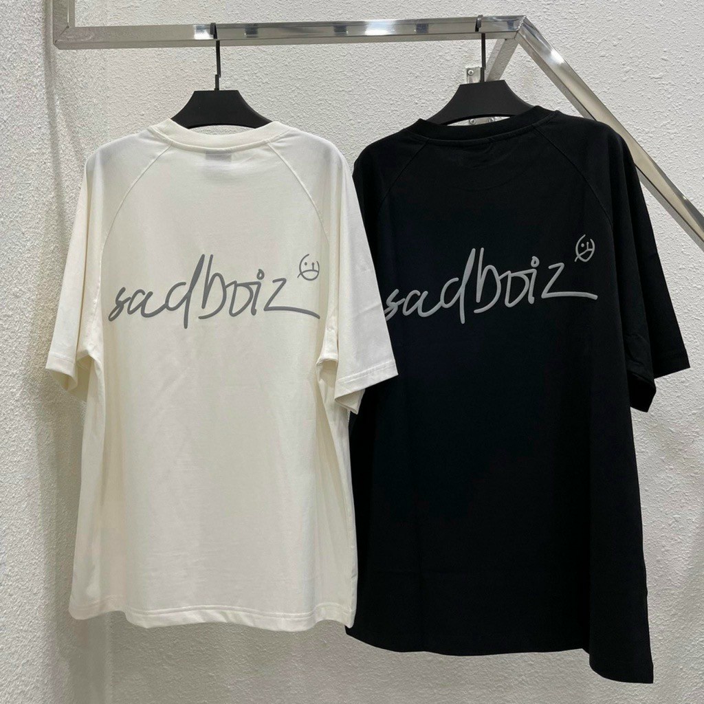Áo thun tay lỡ form rộng unisex nam nữ mặc đều đẹp chữ 2 mặt hàng loại 1_sad boiz