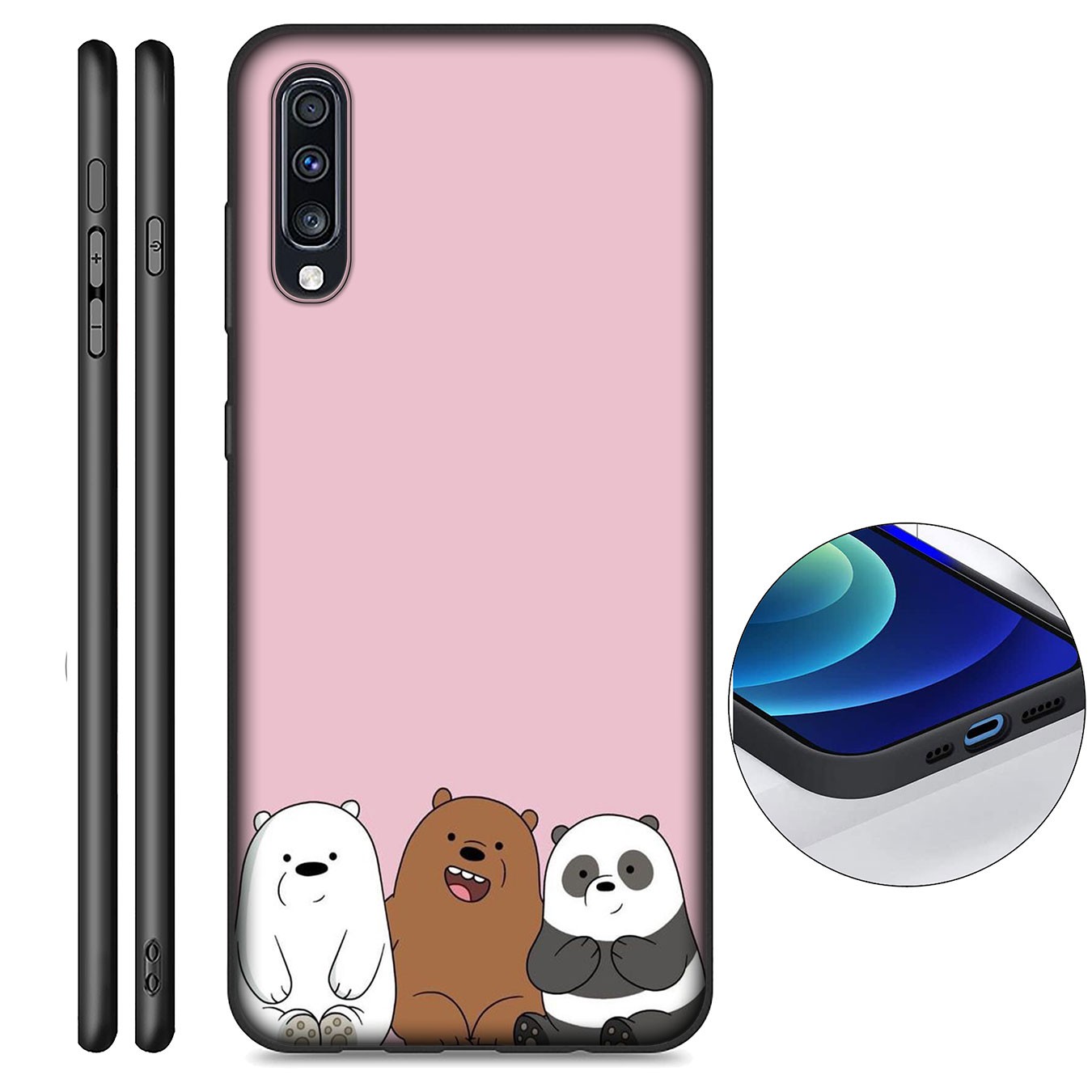 Samsung Galaxy A02S J2 J4 J5 J6 Plus J7 Prime A02 M02 j6+ A42 + Casing Soft Silicone Phone Case H75 We Bare Bears Cover