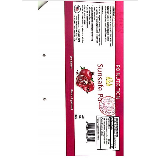 Viên Uống Chống Nắng Nội Sinh SUNSAFE PO Chiết Xuất Từ Quả Lựu Đỏ (hộp 60 Viên) - Drskincare365 | Thế Giới Skin Care