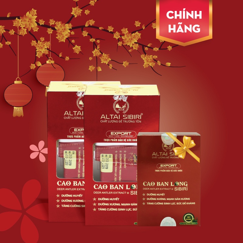 Cao Ban Long Sibiri - Combo 2 hộp 100g tặng 1 hộp 50g - Hỗ trợ bổ huyết, dưỡng xương, tăng cường sinh lực