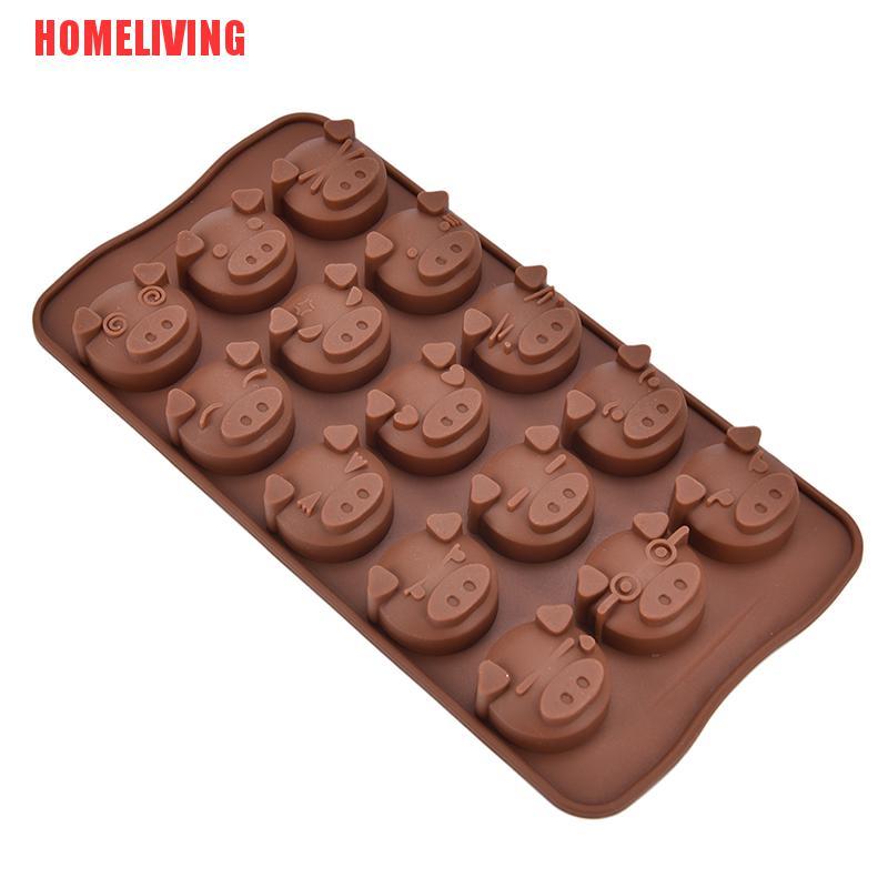 Khuôn Silicone Tạo Hình Làm Bánh Kẹo Hình Chú Heo DIY